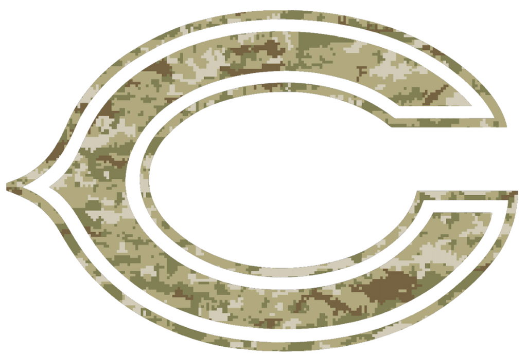 Chicago Bears Salute to Service Team Logo Camouflage Camo Vinyl Decal PICK SIZE
