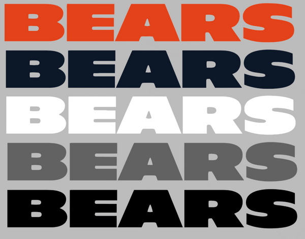 Chicago Bears Team Name Logo Premium DieCut Vinyl Decal PICK COLOR & SIZE