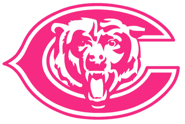 Chicago Bears Hot Pink Alternate Logo Premium DieCut Vinyl Decal PICK SIZE