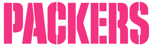 Green Bay Packers Hot Pink Team Name Logo Premium DieCut Vinyl Decal PICK SIZE