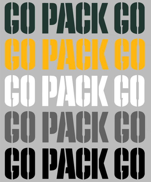 Green Bay Packers Go Pack Go Logo Premium Vinyl Decal PICK COLOR SIZE ...