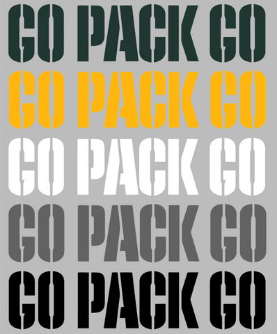 Green Bay Packers Go Pack Go Logo Premium DieCut Vinyl Decal PICK COLOR & SIZE