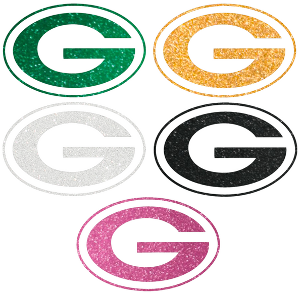 Green Bay Packers Metallic Sparkle Team Logo Premium DieCut Vinyl Decal PICK COLOR & SIZE