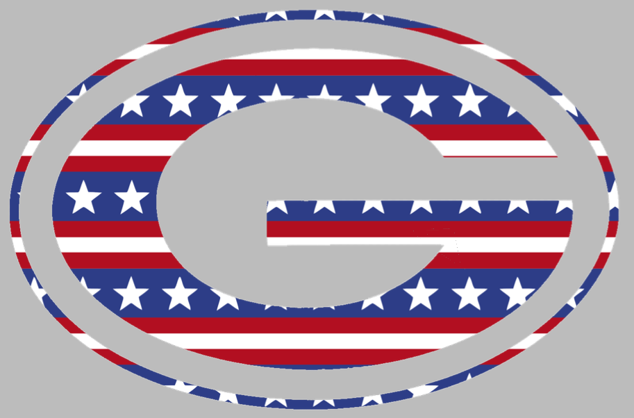 Green Bay Packers Stars & Stripes Team Logo USA American Flag Vinyl Decal PICK SIZE