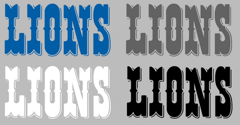 Detroit Lions Retro Throwback Team Name Logo Premium DieCut Vinyl Decal PICK COLOR & SIZE
