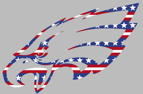 Philadelphia Eagles Stars & Stripes Team Logo USA American Flag Vinyl Decal PICK SIZE