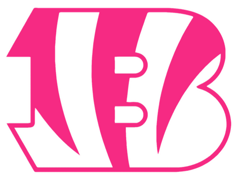 Cincinnati Bengals Hot Pink Team Logo Premium DieCut Vinyl Decal PICK SIZE
