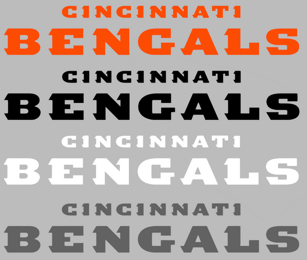 Cincinnati Bengals Team Name Logo Premium DieCut Vinyl Decal PICK COLOR & SIZE