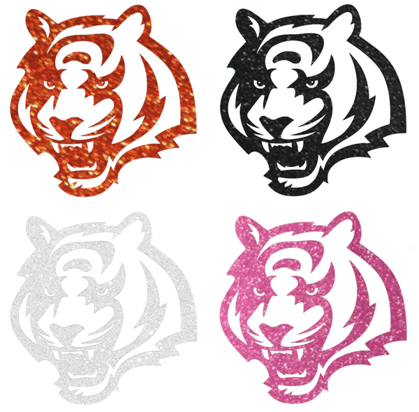 Cincinnati Bengals Metallic Sparkle Bengal Head Logo Premium DieCut Vinyl Decal PICK COLOR & SIZE