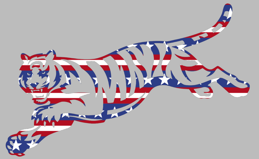 Cincinnati Bengals Stars & Stripes Retro Throwback Logo USA American Flag Vinyl Decal PICK SIZE