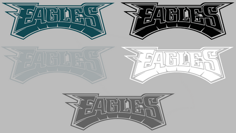 Philadelphia Eagles Retro Throwback Team Name Logo Premium DieCut Vinyl Decal PICK COLOR & SIZE