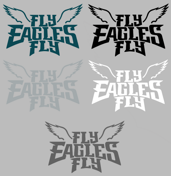 Philadelphia Eagles Fly Eagles Fly Logo Premium DieCut Vinyl Decal PICK COLOR & SIZE