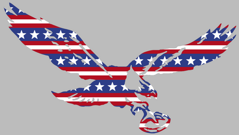 Philadelphia Eagles Stars & Stripes Retro Throwback Logo USA American Flag Vinyl Decal PICK SIZE