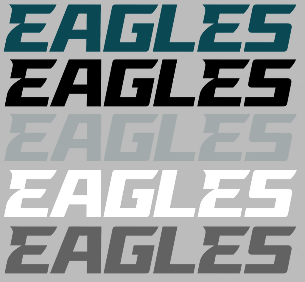 Philadelphia Eagles Team Name Logo Premium DieCut Vinyl Decal PICK COLOR & SIZE