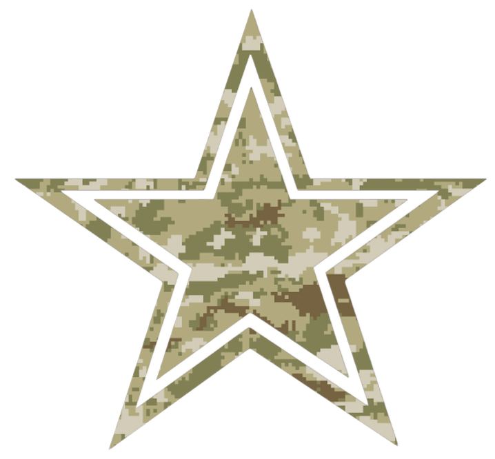 Dallas Cowboys Salute to Service Team Logo Camouflage Camo Vinyl Decal PICK SIZE