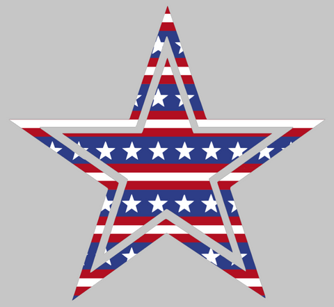 Dallas Cowboys Stars & Stripes Team Logo USA American Flag Vinyl Decal PICK SIZE