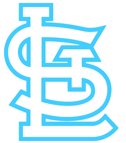 St Louis Cardinals Light Blue Fathers Day Prostate Cancer Awareness Team Logo Vinyl Decal PICK SIZE