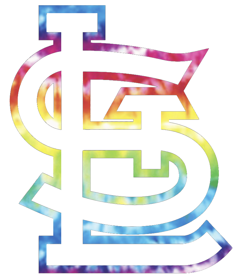 St Louis Cardinals Crucial Catch Cancer Team Logo Tie Dye Vinyl Decal PICK SIZE