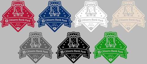 Philadelphia Phillies Citizens Bank Park Logo Premium DieCut Vinyl Decal PICK COLOR & SIZE