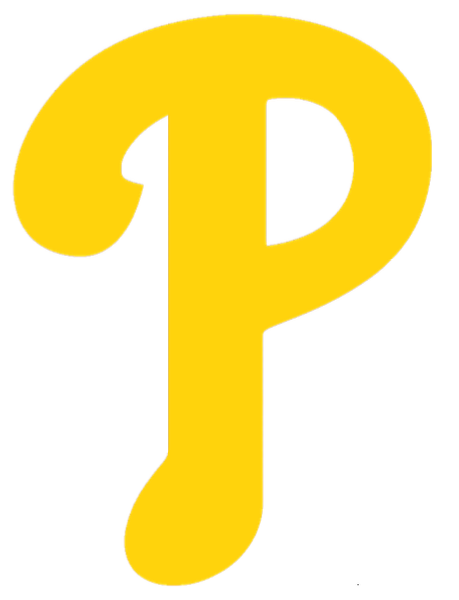 Philadelphia Phillies Yellow Childhood Cancer Awareness Team Logo Vinyl Decal PICK SIZE