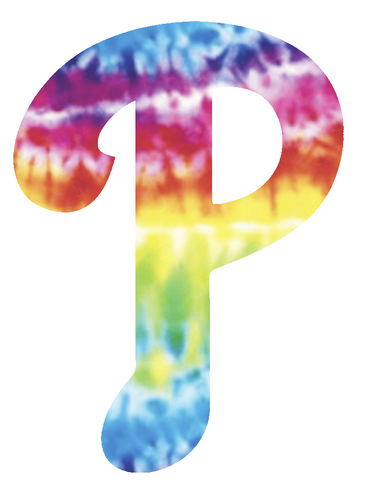 Philadelphia Phillies Crucial Catch Cancer Team Logo Tie Dye Vinyl Decal PICK SIZE