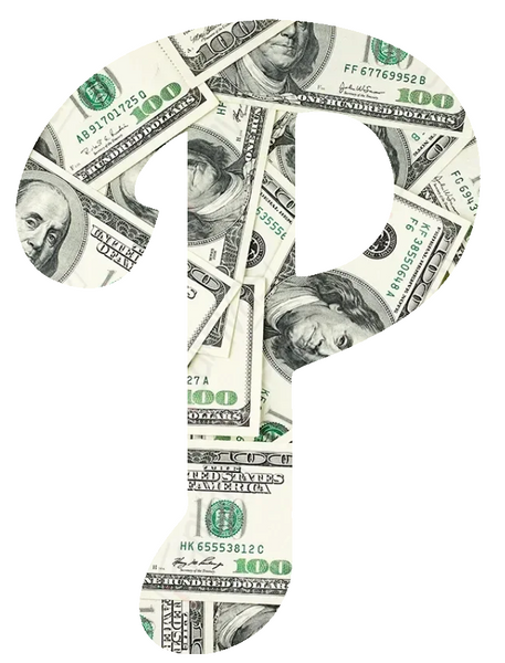 Philadelphia Phillies Money Print Team Logo Premium DieCut Vinyl Decal PICK SIZE