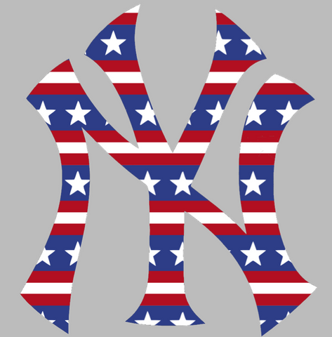 New York Yankees Stars & Stripes Team Logo USA American Flag Vinyl Decal PICK SIZE