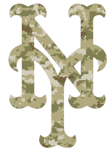 New York Mets Salute to Service Team Logo Camouflage Camo Vinyl Decal PICK SIZE