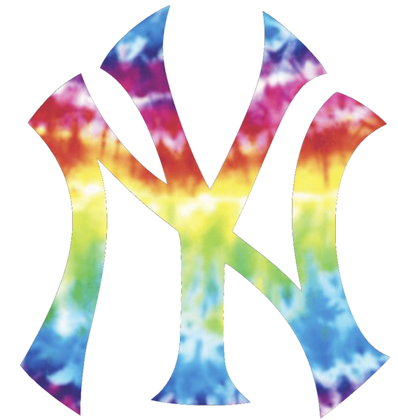 New York Yankees Crucial Catch Cancer Team Logo Tie Dye Vinyl Decal PICK SIZE