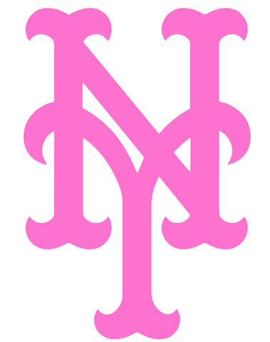 New York Mets Pink Mothers Day Breast Cancer Awareness Team Logo Vinyl Decal PICK SIZE