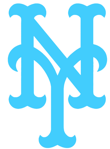 New York Mets Light Blue Fathers Day Prostate Cancer Awareness Team Logo Vinyl Decal PICK SIZE