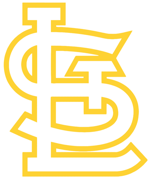 St Louis Cardinals Yellow Childhood Cancer Awareness Team Logo Vinyl Decal PICK SIZE