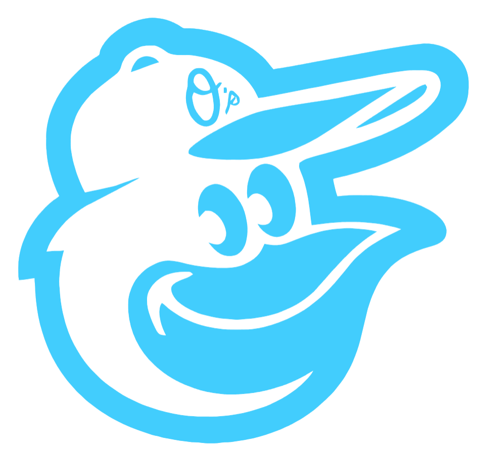 Baltimore Orioles Light Blue Fathers Day Prostate Cancer Awareness Alternate Logo Vinyl Decal PICK SIZE