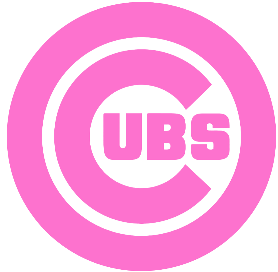 Chicago Cubs Pink Mothers Day Breast Cancer Awareness Team Logo Vinyl Decal PICK SIZE