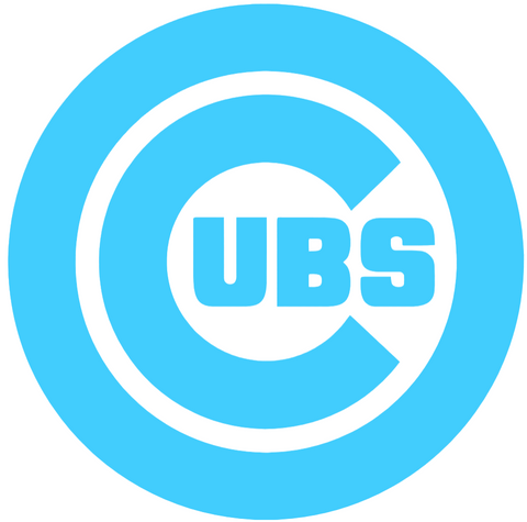 Chicago Cubs Light Blue Fathers Day Prostate Cancer Awareness Team Logo Vinyl Decal PICK SIZE