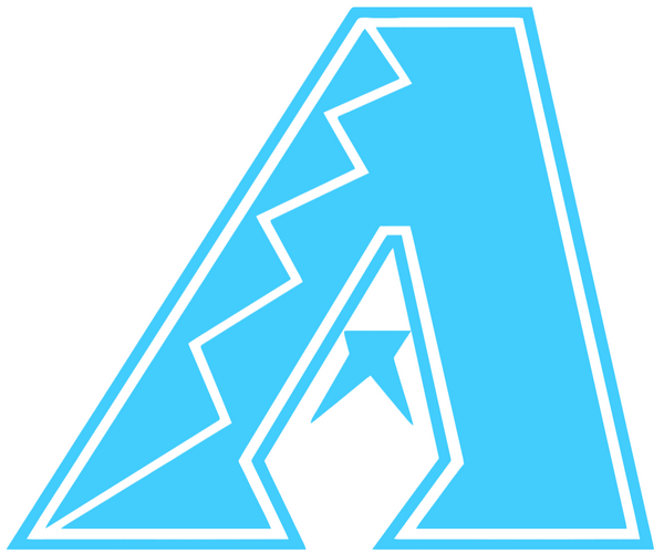 Arizona Diamondbacks Light Blue Fathers Day Prostate Cancer Awareness Team Logo Vinyl Decal PICK SIZE