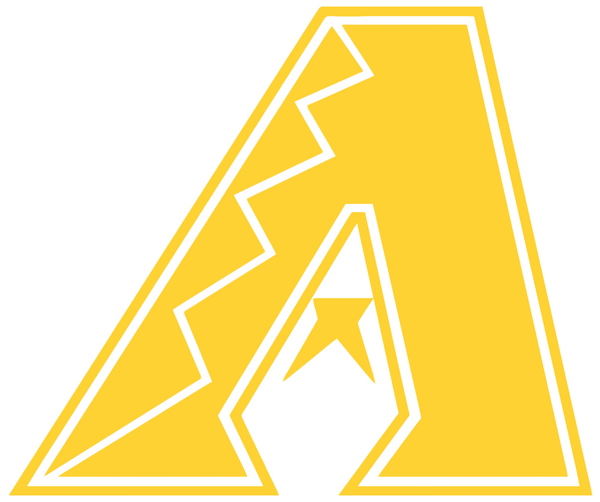 Arizona Diamondbacks Yellow Childhood Cancer Awareness Team Logo Vinyl Decal PICK SIZE
