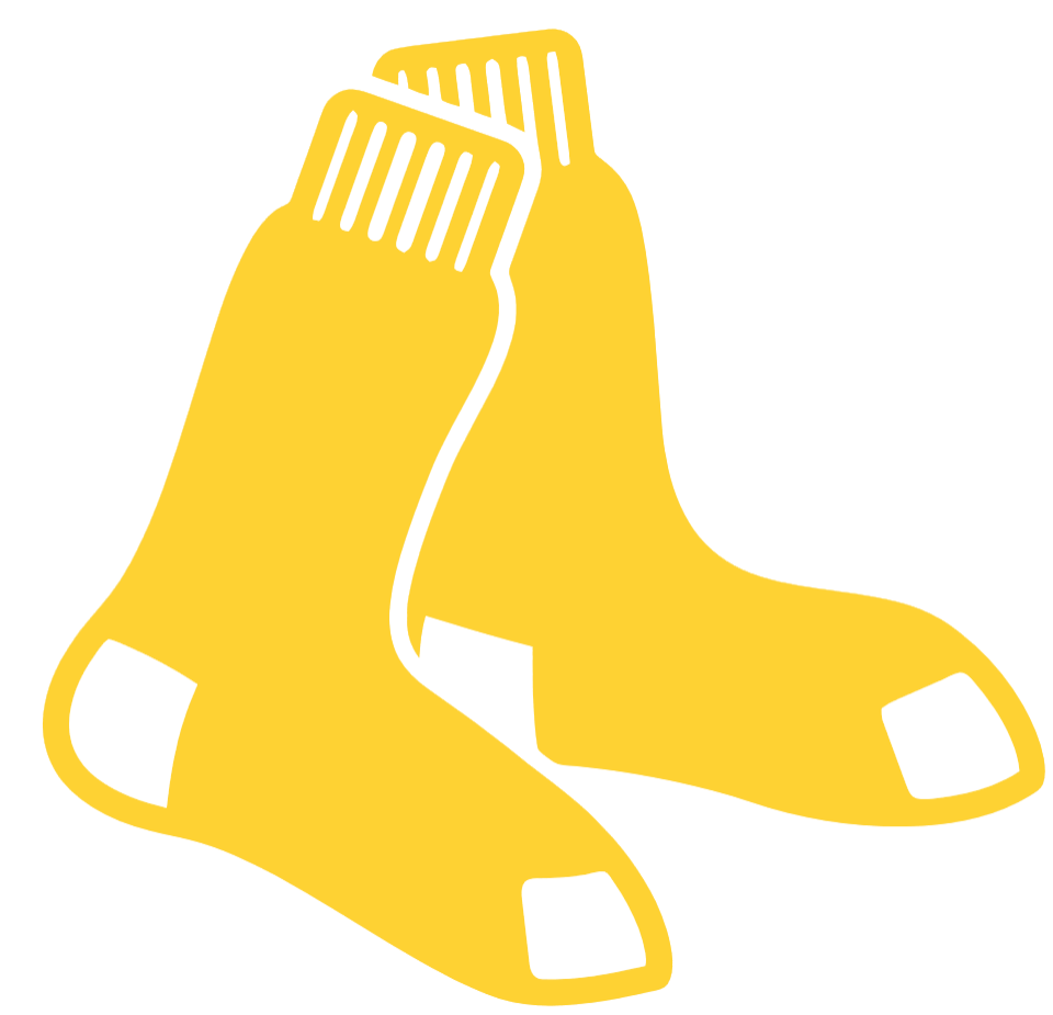 Boston Red Sox Yellow Childhood Cancer Awareness Team Logo Vinyl Decal PICK SIZE