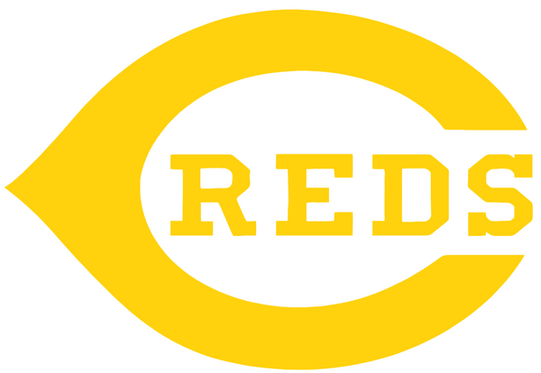 Cincinnati Reds Yellow Childhood Cancer Awareness Team Logo Vinyl Decal PICK SIZE