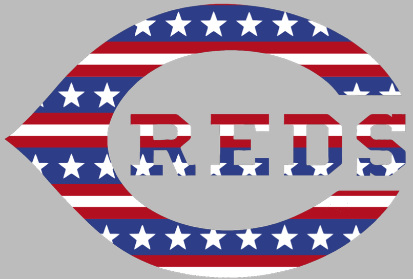 Cincinnati Reds Stars & Stripes Team Logo USA American Flag Vinyl Decal PICK SIZE