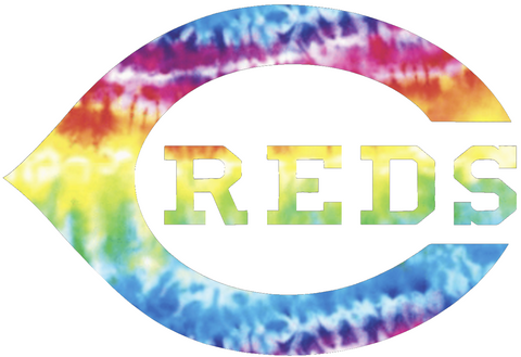 Cincinnati Reds Crucial Catch Cancer Team Logo Tie Dye Vinyl Decal PICK SIZE