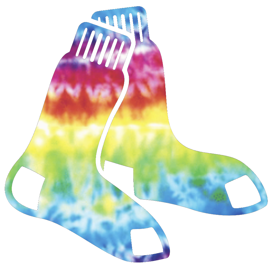 Boston Red Sox Crucial Catch Cancer Team Logo Tie Dye Vinyl Decal PICK SIZE