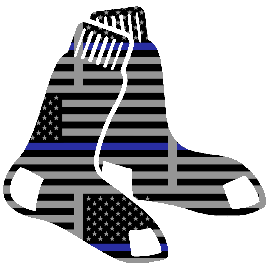 Boston Red Sox Thin Blue Line Team Logo American Flag Premium DieCut Vinyl Decal PICK SIZE