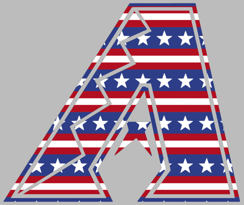 Arizona Diamondbacks Stars & Stripes Team Logo USA American Flag Vinyl Decal PICK SIZE