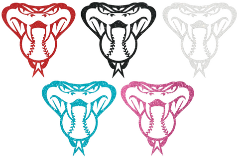 Arizona Diamondbacks Metallic Sparkle Snake Head Logo Premium DieCut Vinyl Decal PICK COLOR & SIZE