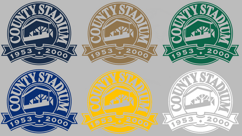 Milwaukee Brewers County Stadium Logo Premium DieCut Vinyl Decal PICK COLOR & SIZE