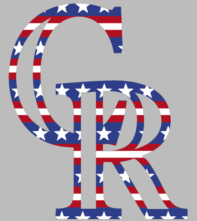 Colorado Rockies Stars & Stripes Team Logo USA American Flag Vinyl Decal PICK SIZE