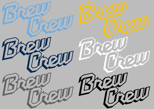 Milwaukee Brewers City Connect Brew Crew Logo Premium DieCut Vinyl Decal PICK COLOR & SIZE
