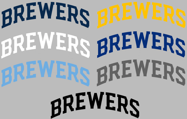 Milwaukee Brewers Team Name Logo Premium DieCut Vinyl Decal PICK COLOR & SIZE