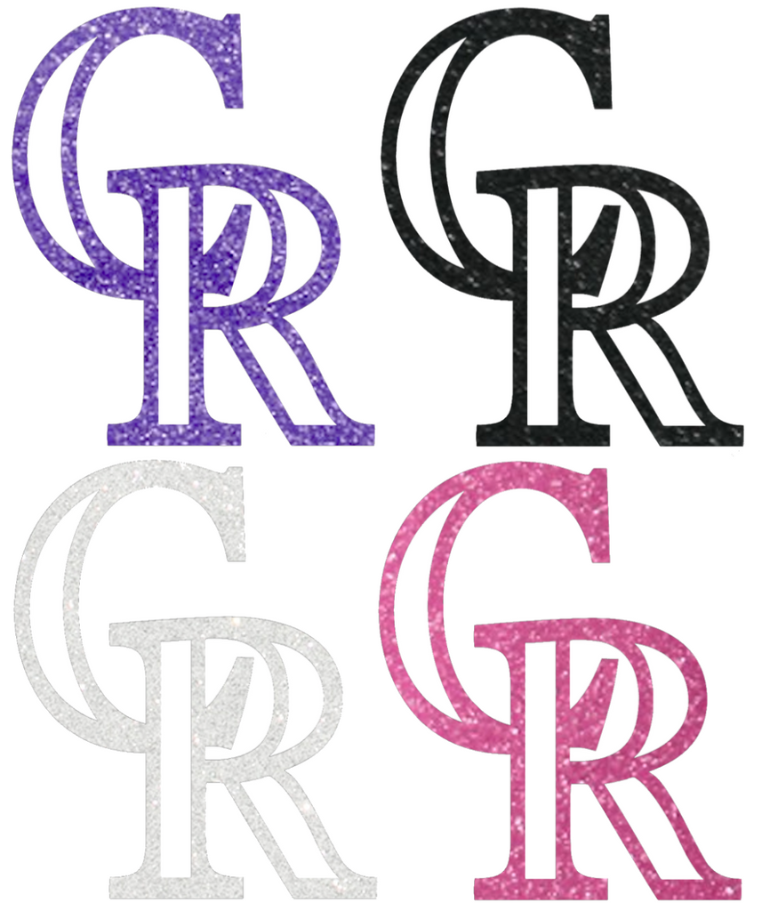 Colorado Rockies Metallic Sparkle Team Logo Premium DieCut Vinyl Decal PICK COLOR & SIZE